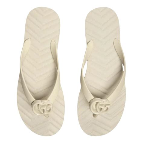 gucci monogram flip flops|gucci marmont flip flops.